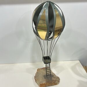 Hot Air Balloon Sculpture Signed by artist Jason Copper Marble Steampunk Design